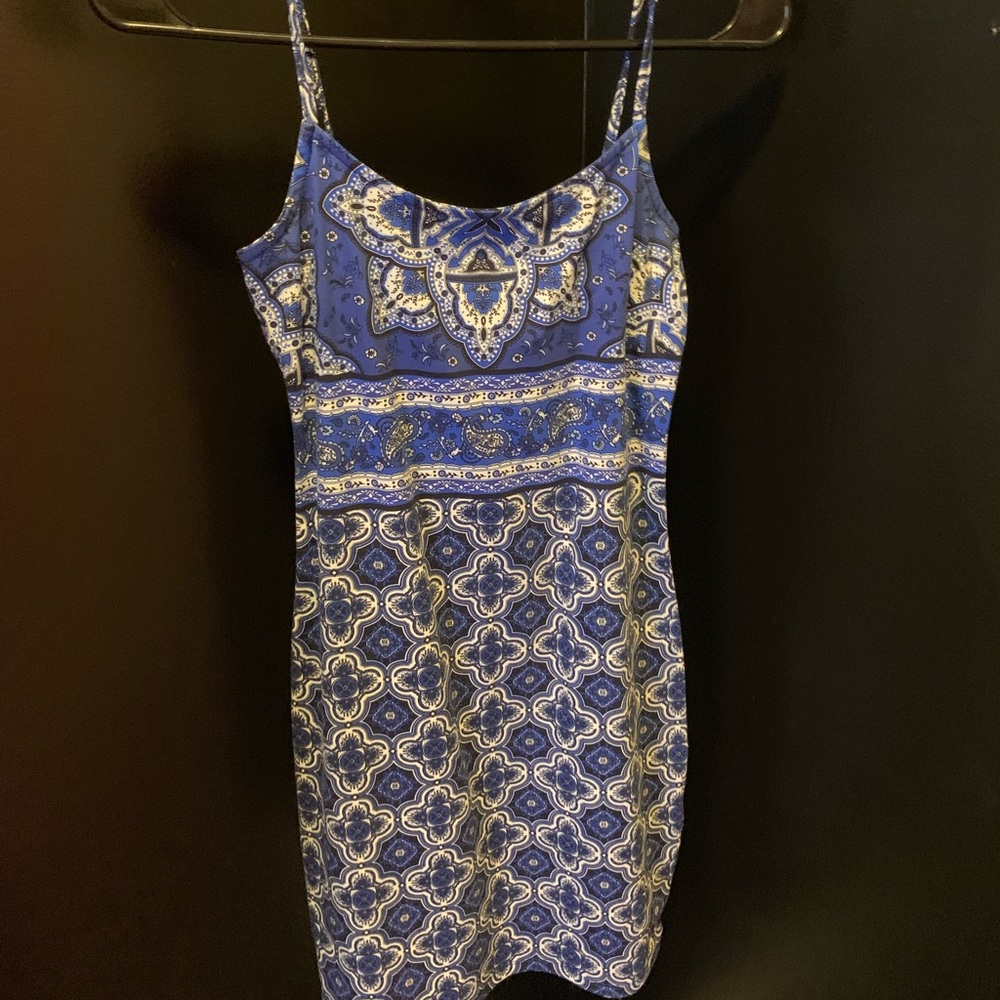 Tight blue dress from Garage